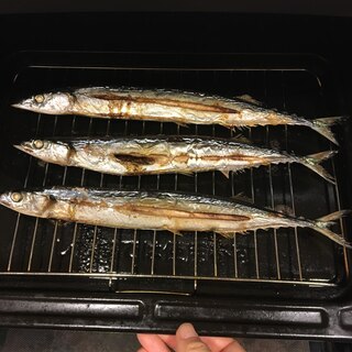秋刀魚の塩焼きオーブンで